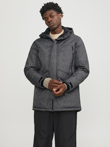 JACK & JONES Winterparka in Zwart: voorkant