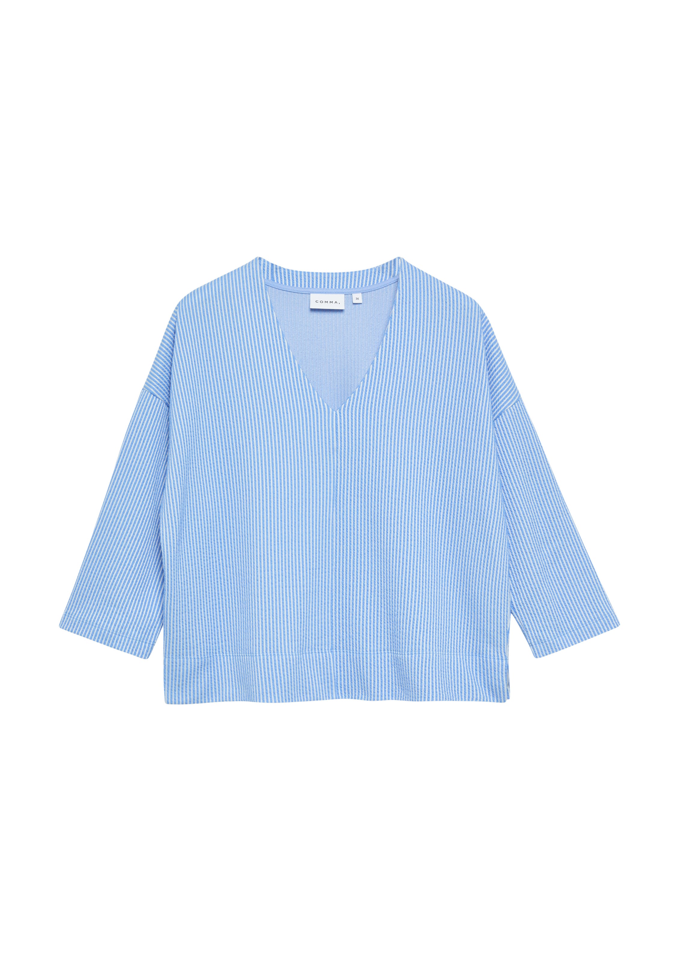 Sweat-shirt COMMA en bleu : devant
