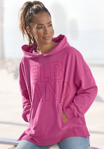 Elbsand Sweatshirt in Roze: voorkant