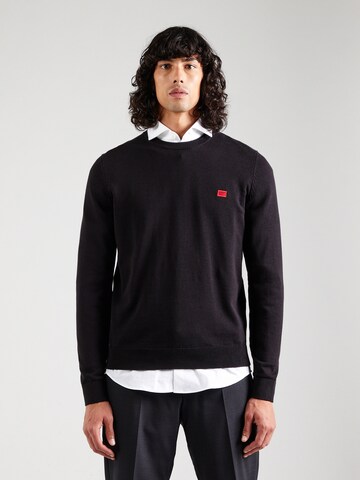 HUGO Pullover 'San Cassius' in Schwarz: Vorderseite