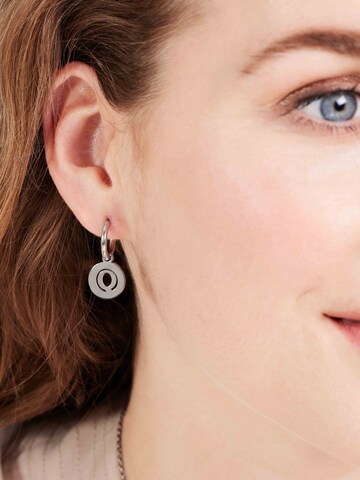 Lucardi Earrings in Silver: front