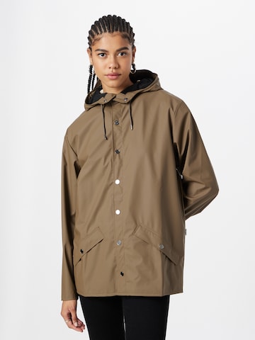 RAINS Performance Jacket in Brown: front