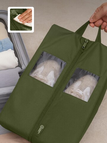TRAVEL DUDE - Bolsa de viaje 'Schuhtaschen Set 2 Teilig aus recycelten Plastikflaschen, Schuhbeutel Organizer' en verde