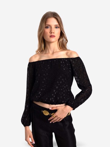 THE-ARE - Blusa em preto: frente