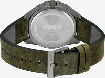 HUGO Red Analog Watch in Green