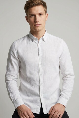 Regular fit Camicia 'Brayden' di INDICODE JEANS in bianco: frontale