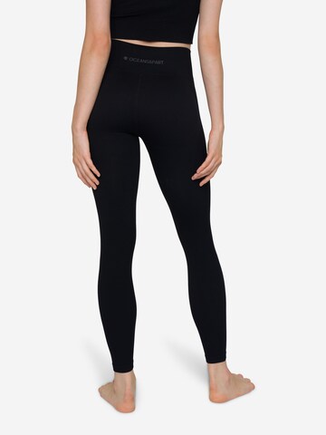 OCEANSAPART Skinny Sporthose 'Tara' in Schwarz