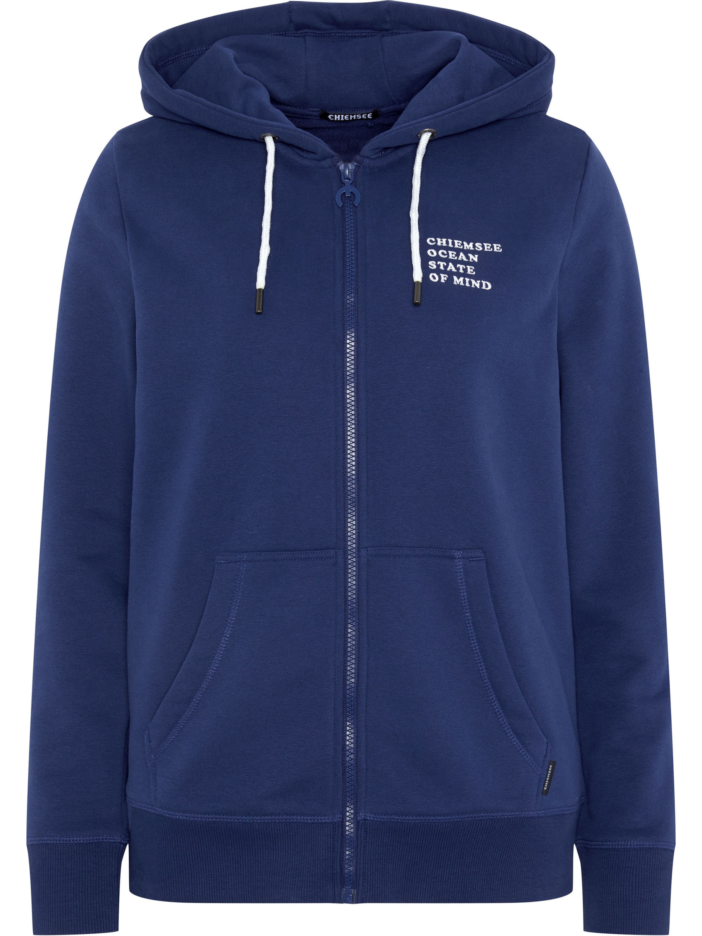 CHIEMSEE Zip-Up Hoodie in Blue: front