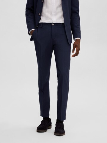 Regular Pantalon à plis 'Corby' SELECTED HOMME en bleu : devant