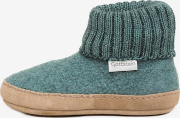 Gottstein Slippers 'Alpine Boot LE' in Green: front