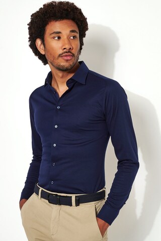 DESOTO Slim fit Overhemd in Blauw