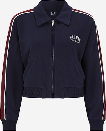 Gap Petite Sweatjacke in Blau: Vorderseite