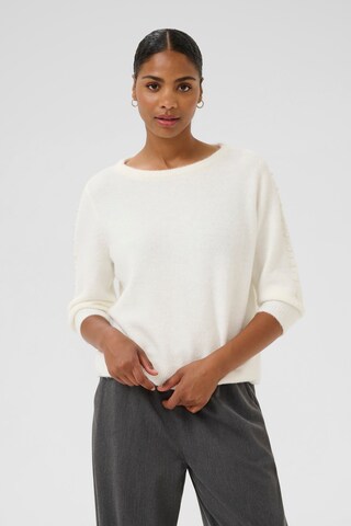Pull-over 'Betty' Kaffe en blanc : devant