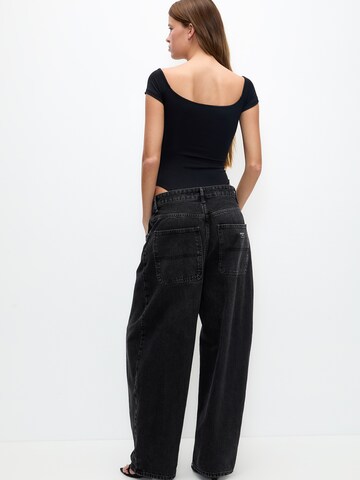 Pull&Bear Блуза боди в черно