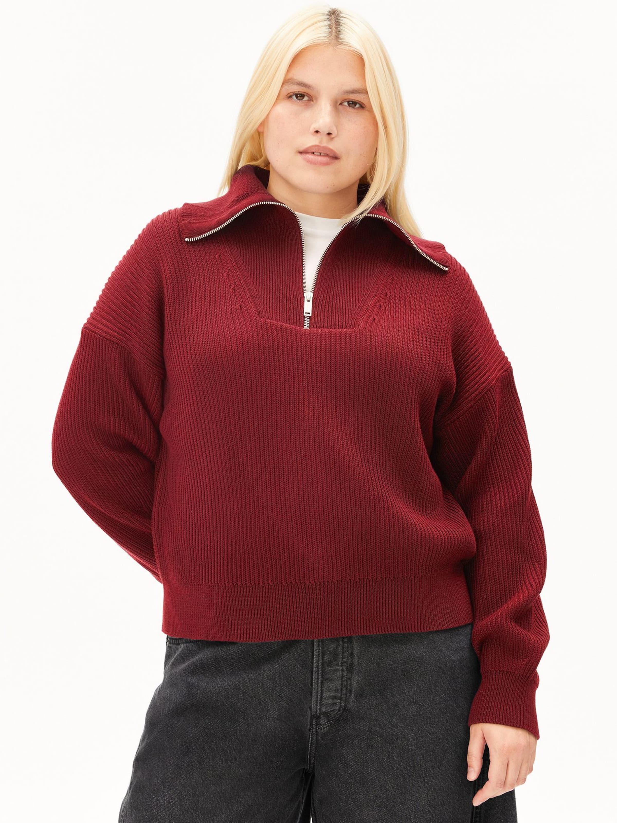 ARMEDANGELS Sweater 'Vanise' in Red: front