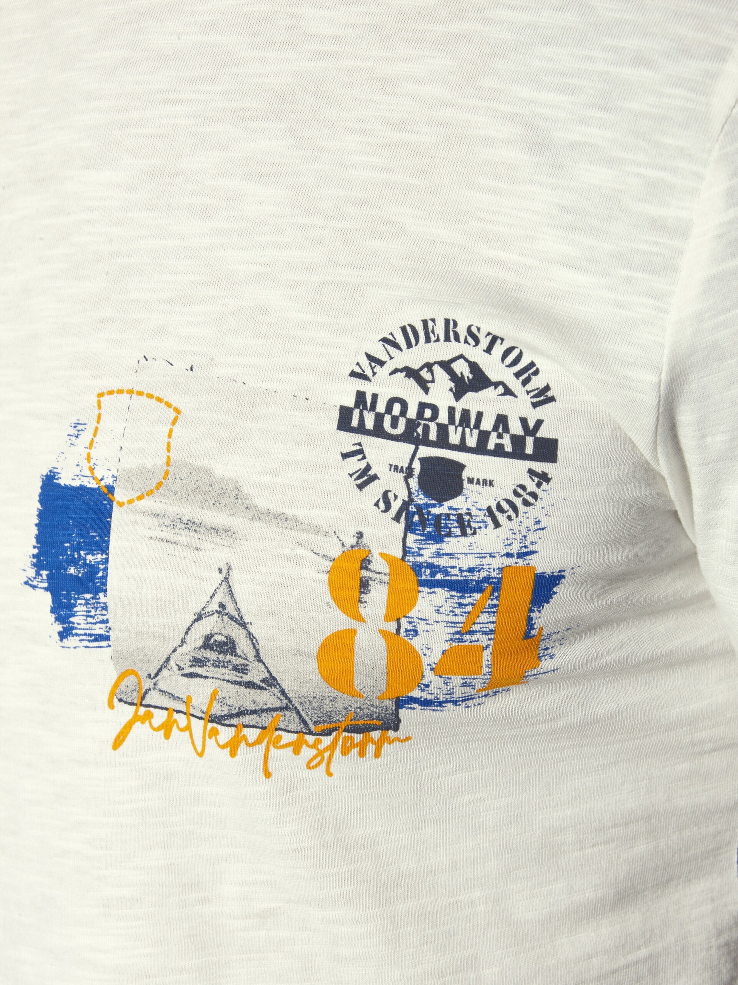 Jan Vanderstorm T-Shirt ' Tuppe ' in Weiß