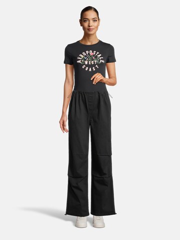 AÉROPOSTALE Regular Trousers in Black