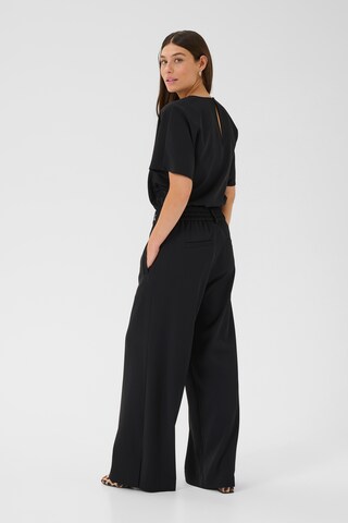 CULTURE Wide leg Pants 'CUSlinky Aram' in Black