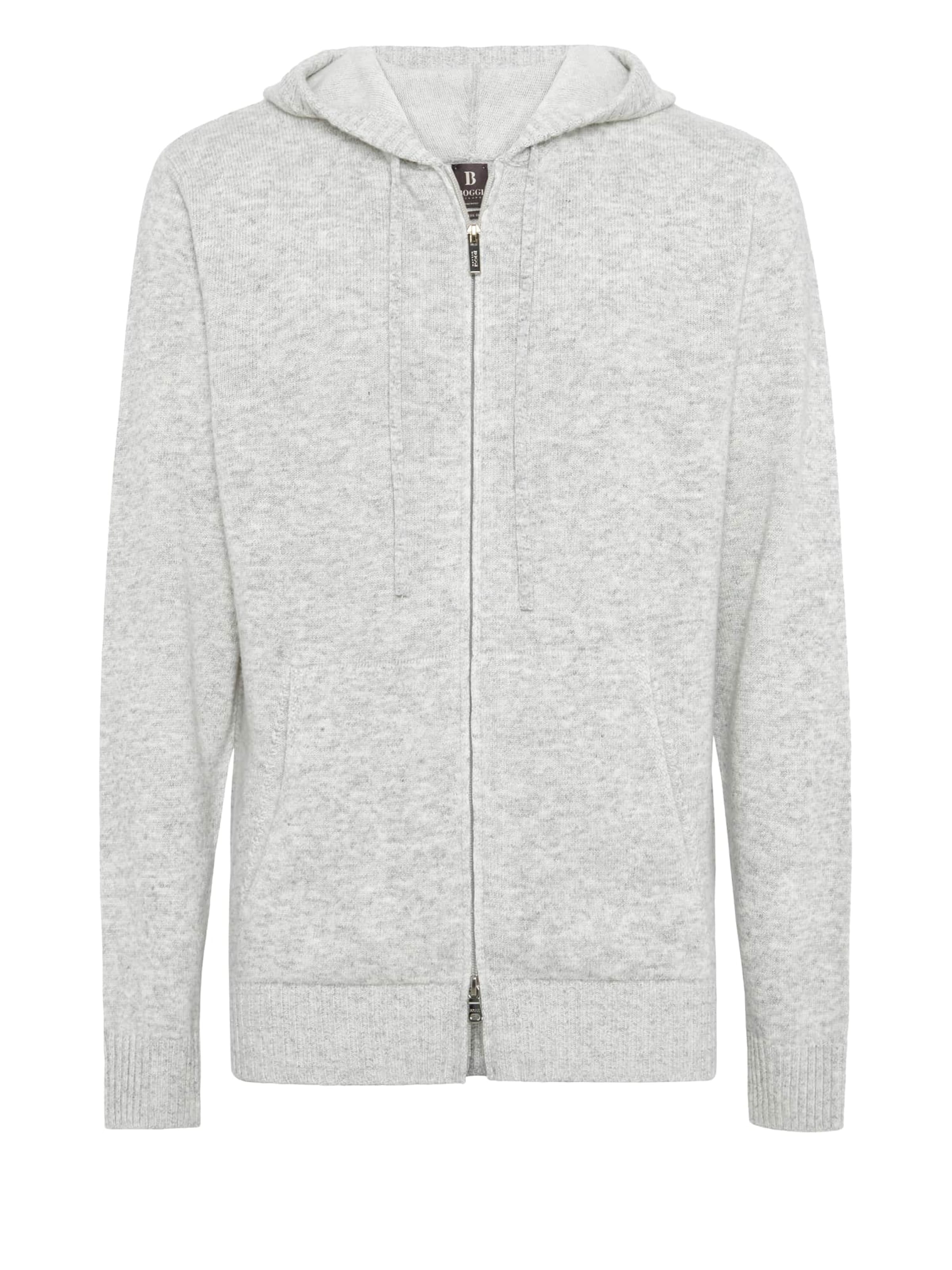 Boggi Milano Gebreid vest in Grijs: voorkant