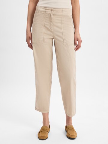 Cambio Loosefit Broek 'Ella' in Beige: voorkant
