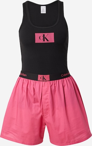 Calvin Klein Underwear Korte pyjama in Zwart: voorkant