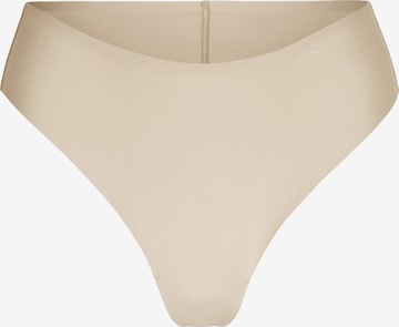 Calvin Klein Underwear String in Beige: front