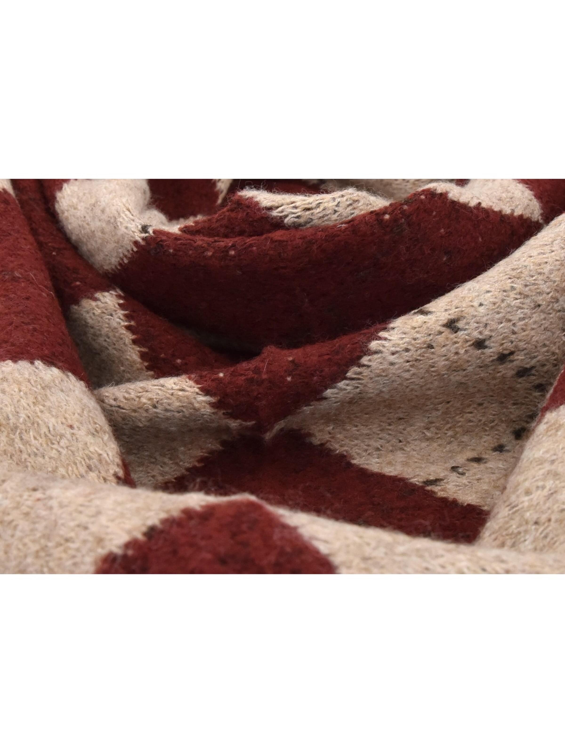 styleBREAKER Tuch 'Strick Dreieckstuch mit Argyle Muster & Wendeseite'‌‌‌‌‌‌ in Rot