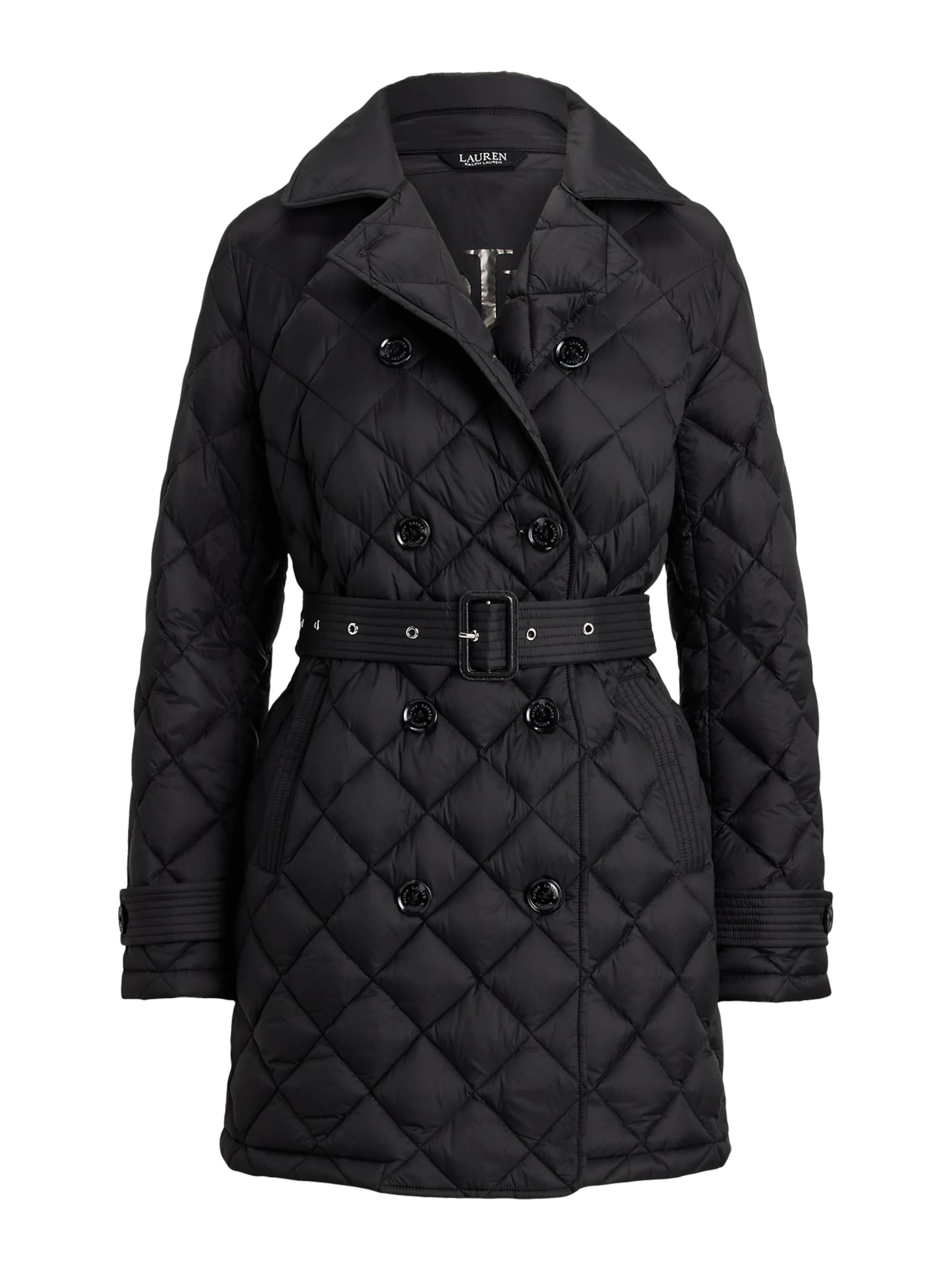 Cappotto di mezza stagione di Lauren Ralph Lauren in nero: frontale