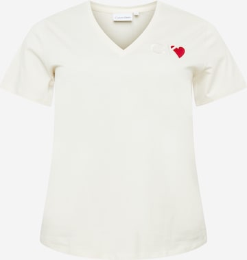 Calvin Klein Curve Shirt 'VALENTINES' in White: front