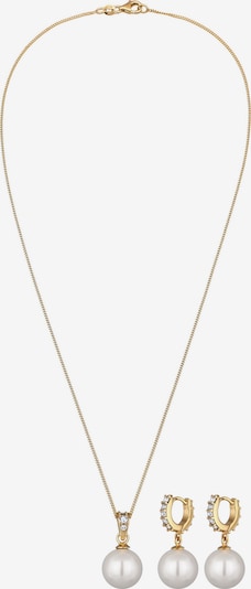 ELLI Schmuckset 'Perle' in gold / perlweiß, Produktansicht