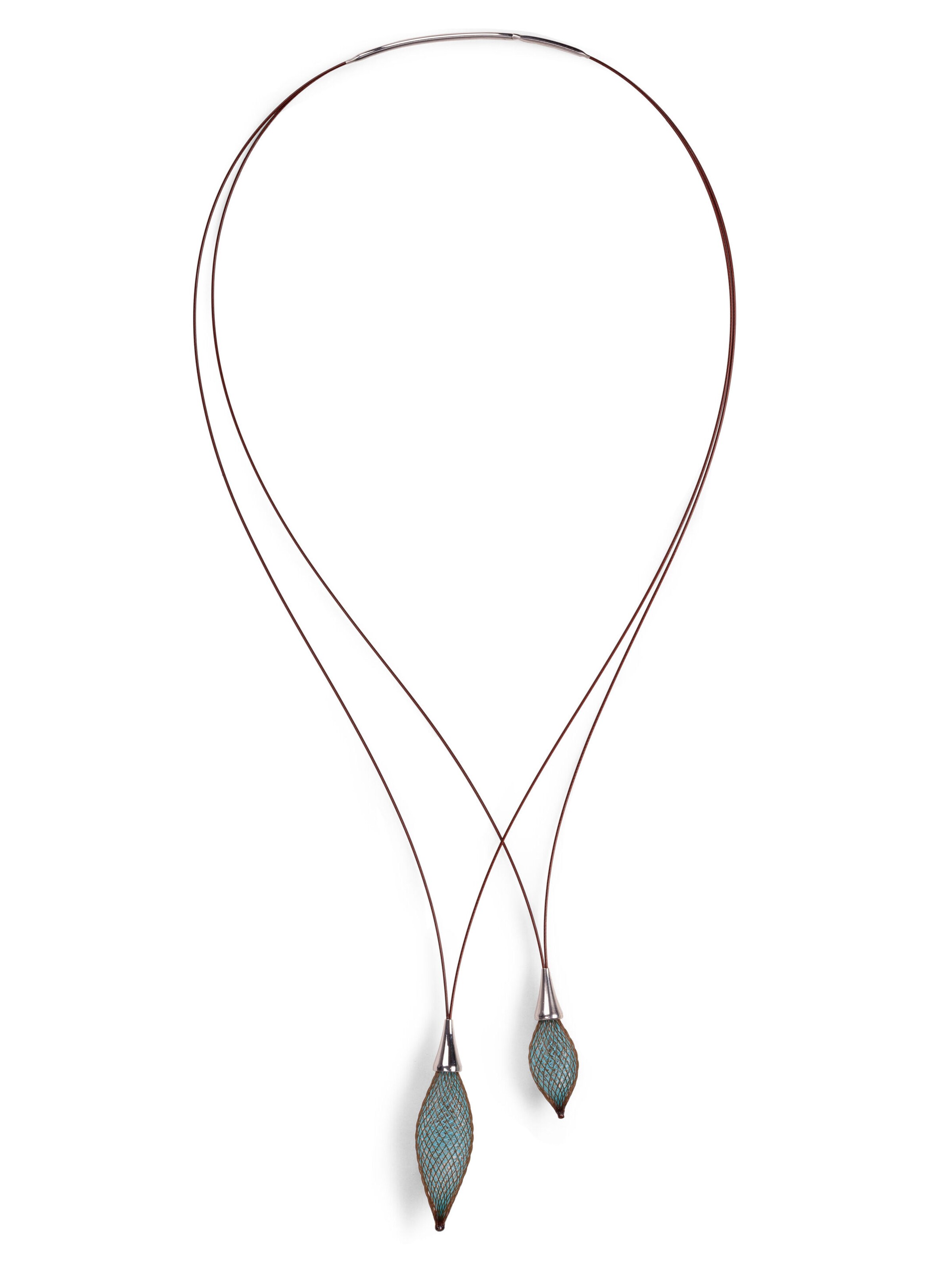 Gretchen Kette 'Vlum Double Drop' in Braun: Vorderseite