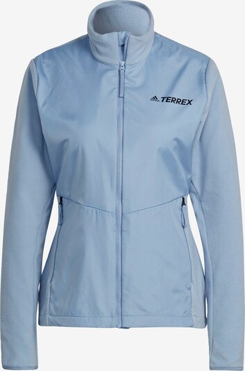 ADIDAS TERREX Funktionsfleecejacke in taubenblau / schwarz, Produktansicht