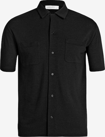 ICEBREAKER Button Up Shirt 'M Pankow SS Hemd' in Black: front