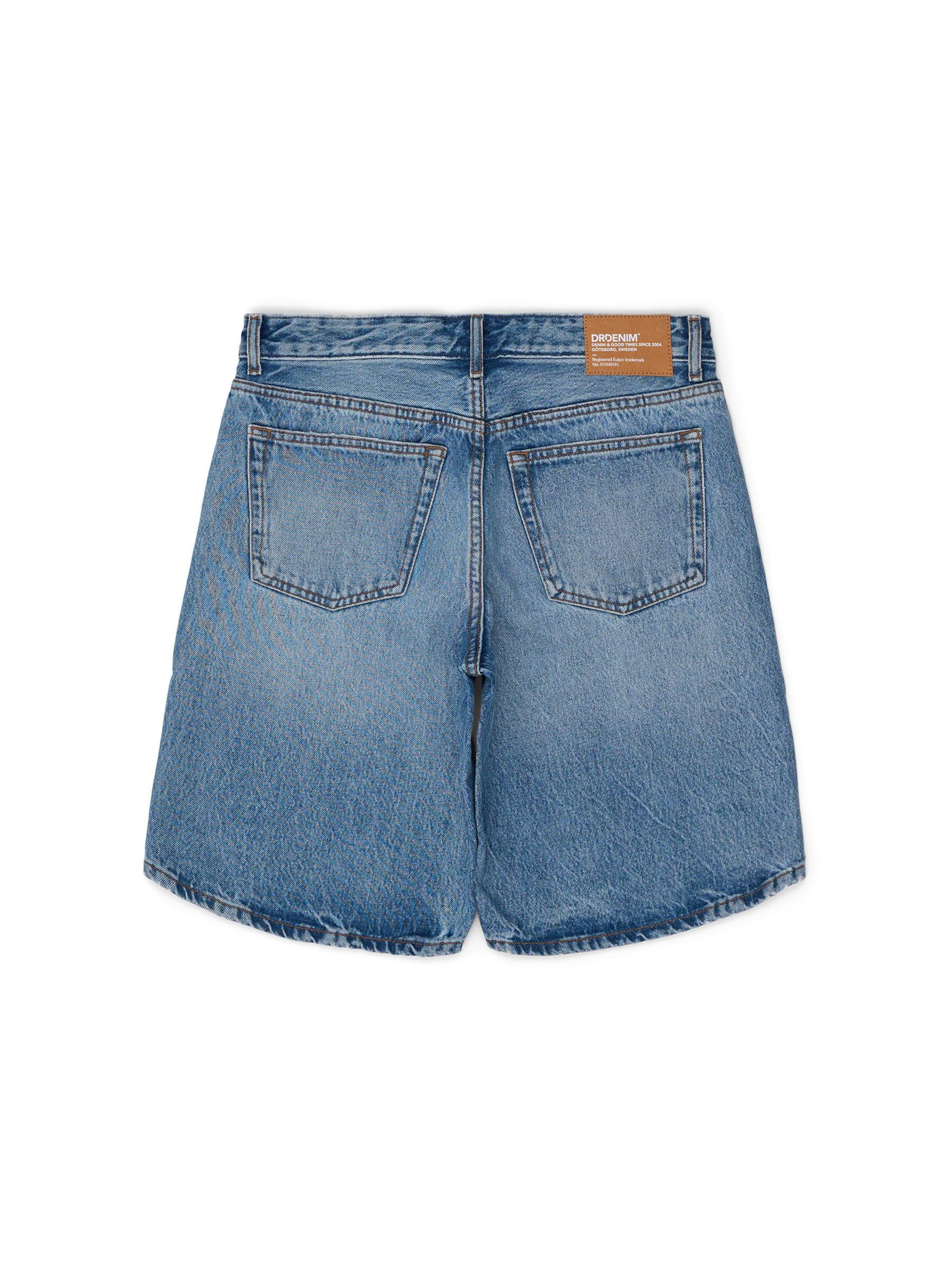 Dr. Denim Loosefit Jeans 'Lea Shorts' in Blauw