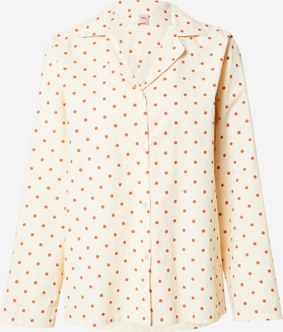 BeckSöndergaard Schlafshirt in creme / orange, Produktansicht