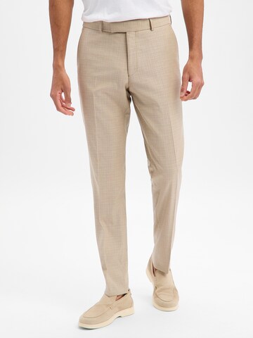 CARL GROSS Slimfit Hose 'Sendrik' in Beige: Vorderseite