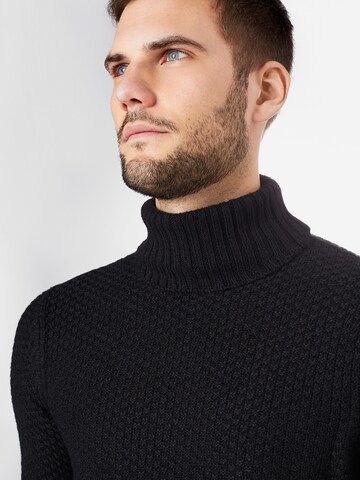 Only & Sons Regularny krój Sweter 'LOCCER' w kolorze czarny