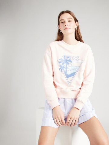 GUESS - Sweatshirt em rosa: frente