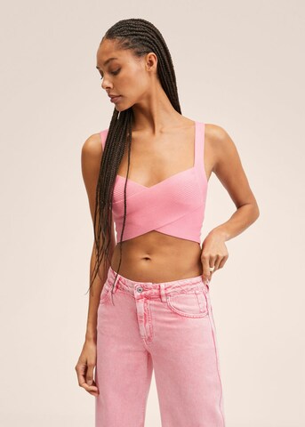 Wide leg Jeans 'Agnes' de la MANGO pe roz