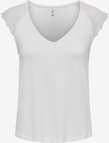 ONLY - Camiseta 'PETRA' en blanco: frente