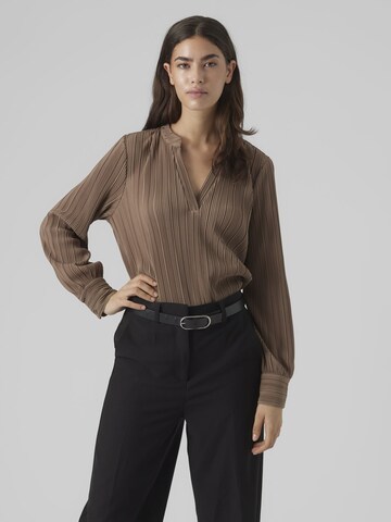 VERO MODA Bluse 'AURORA' in Braun: Vorderseite