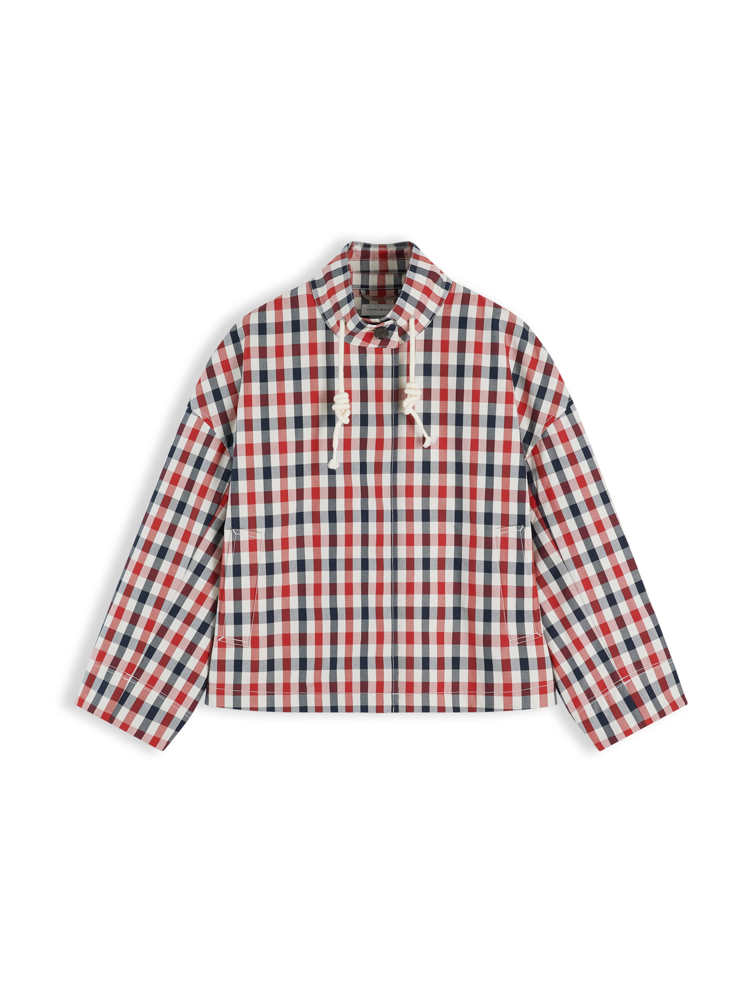 TOMMY HILFIGER Φθινοπωρινό και ανοιξιάτικο μπουφάν 'CHECK' σε κόκκινο: μπροστά