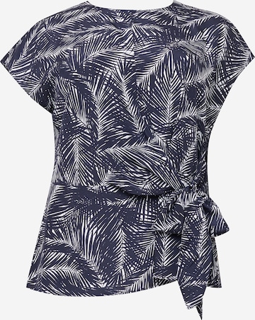 Michael Kors Plus - Blusa en azul: frente