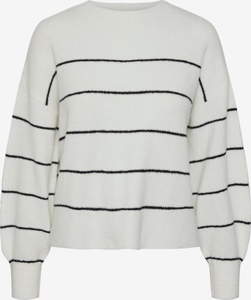 Pullover 'BEVERLY' di PIECES in bianco: frontale