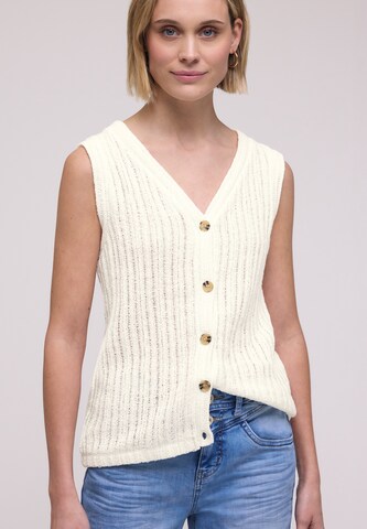 STREET ONE Strickweste in Weiß: Vorderseite