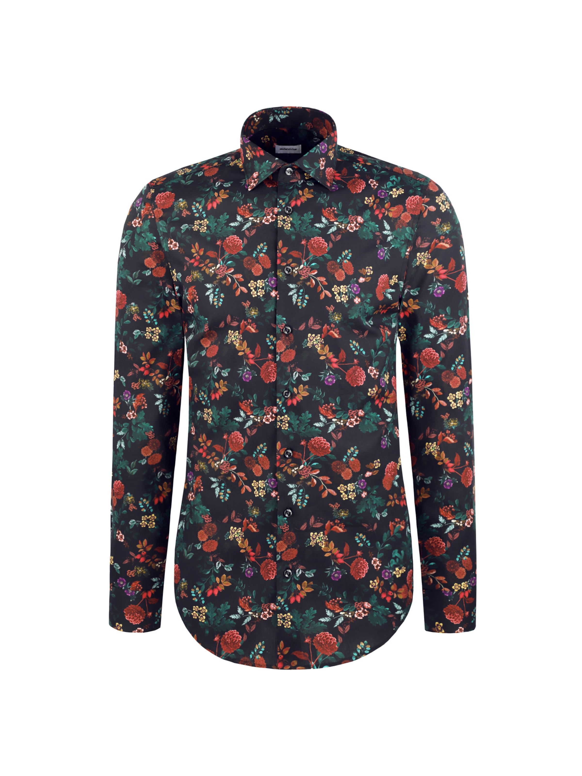SEIDENSTICKER Slim Fit Businesshemd 'Schwarze Rose' in Mischfarben: Vorderseite