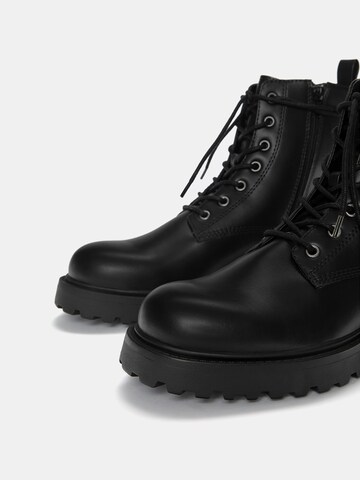 Pull&Bear Boots med snörning i svart