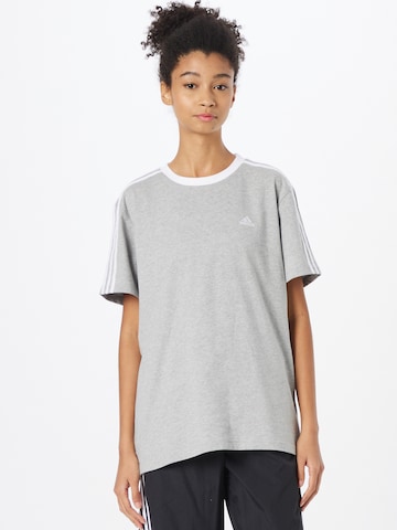 T-shirt fonctionnel 'Essentials 3-Stripes' ADIDAS SPORTSWEAR en gris : devant