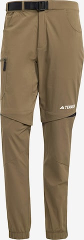 ADIDAS TERREX Tapered Outdoor Pants 'Utilitas' in Green: front