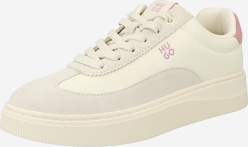 HUGO Låg sneaker 'Lyzz' i beige: framsida